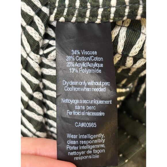 Maria Cornejo Olive White Diamond Textured Blouse Top 6 - Picture 7 of 7